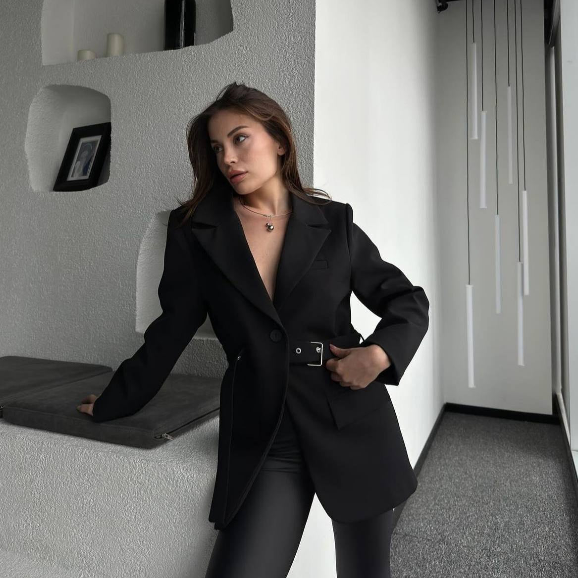 Empowerment Belted Blazer