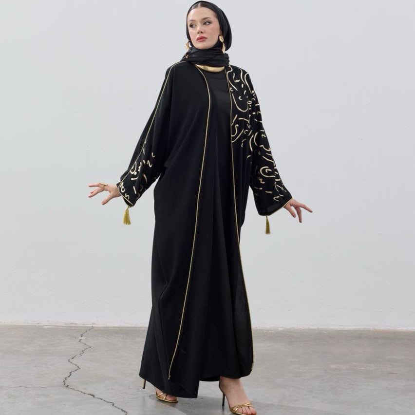 Noir Gold Signature Abaya