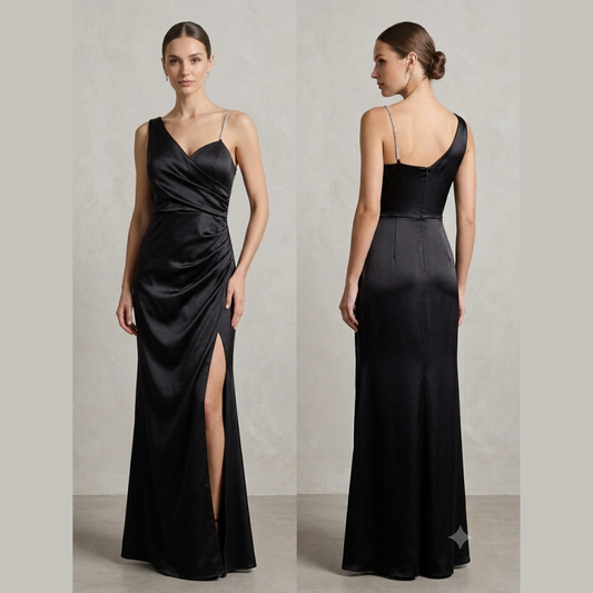 Emerald Luxe Evening Dress