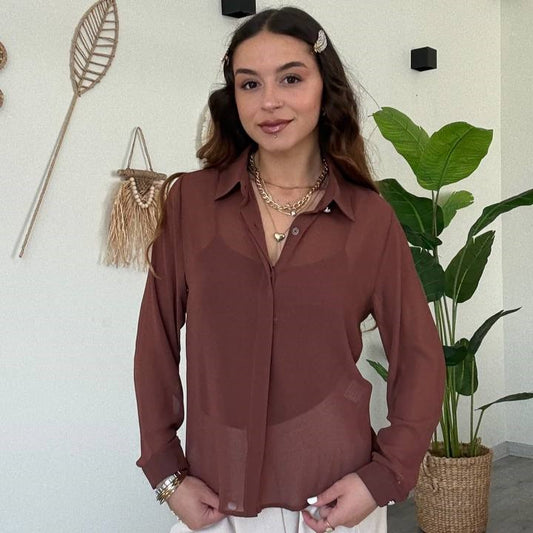 Striped Chiffon Shirt